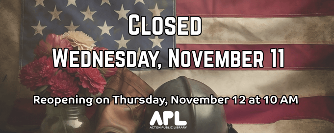 Closed for Veteran’s Day